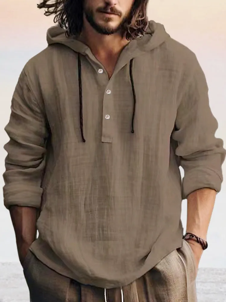 Cozy Cotton Linen Hoodie