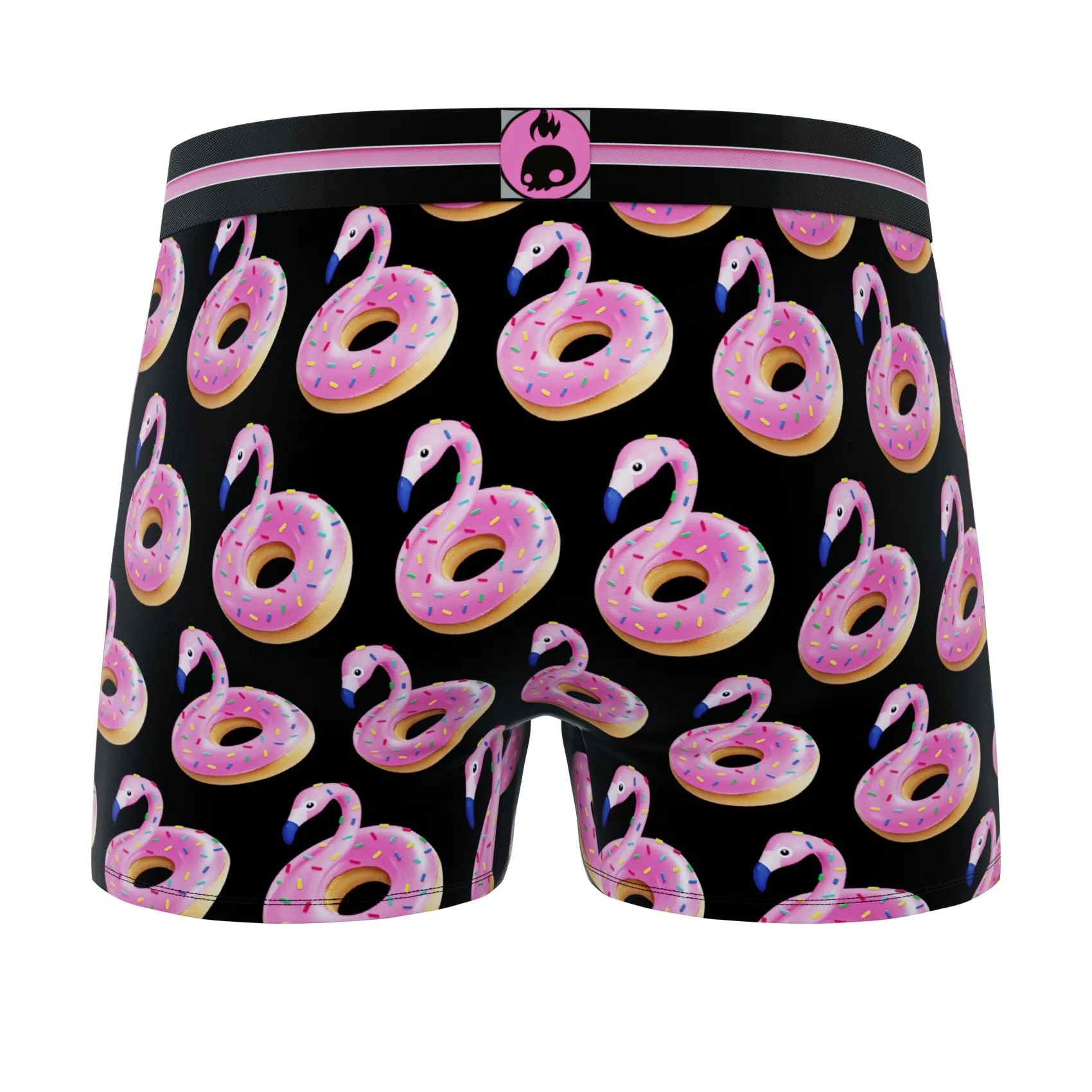 CRAZYBOXER Flamingo & Donuts Men's Boxer Briefs