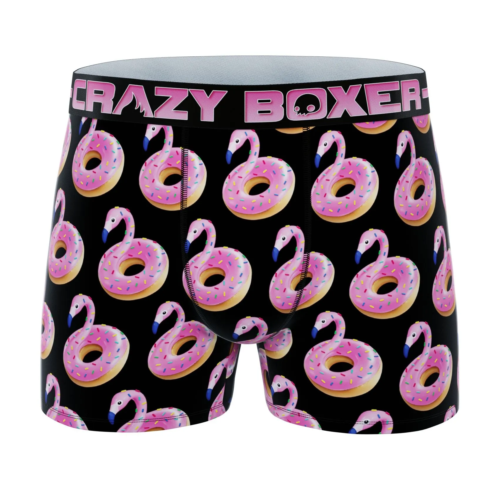 CRAZYBOXER Flamingo & Donuts Men's Boxer Briefs