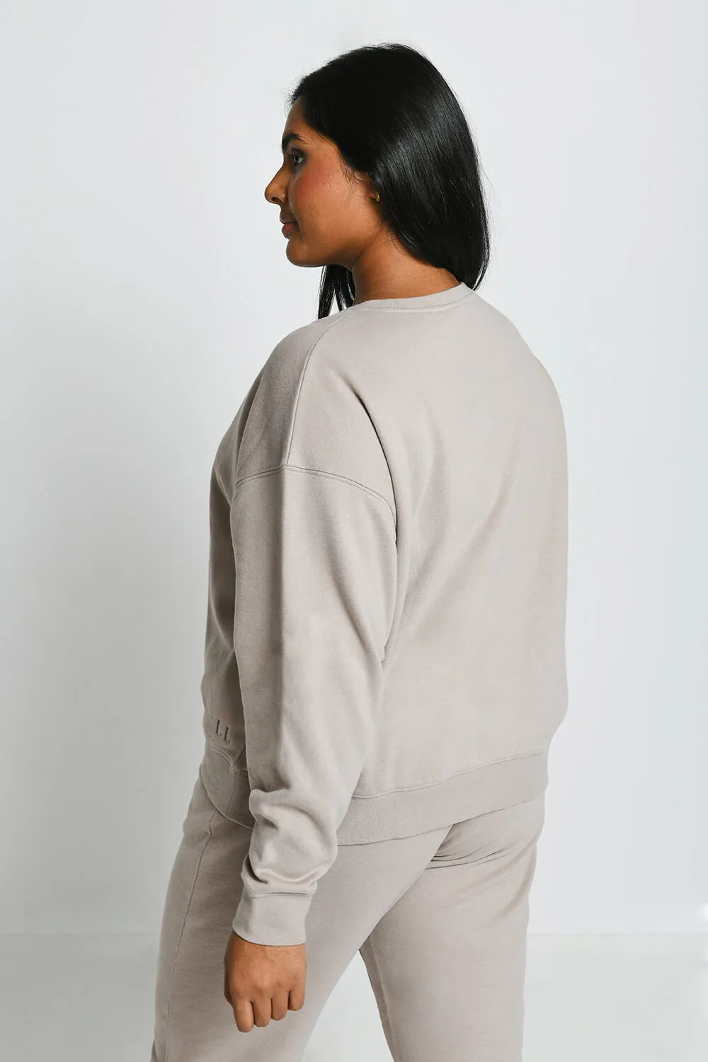 Curve Everyday Comfy Sweatshirt - Oatmeal Beige