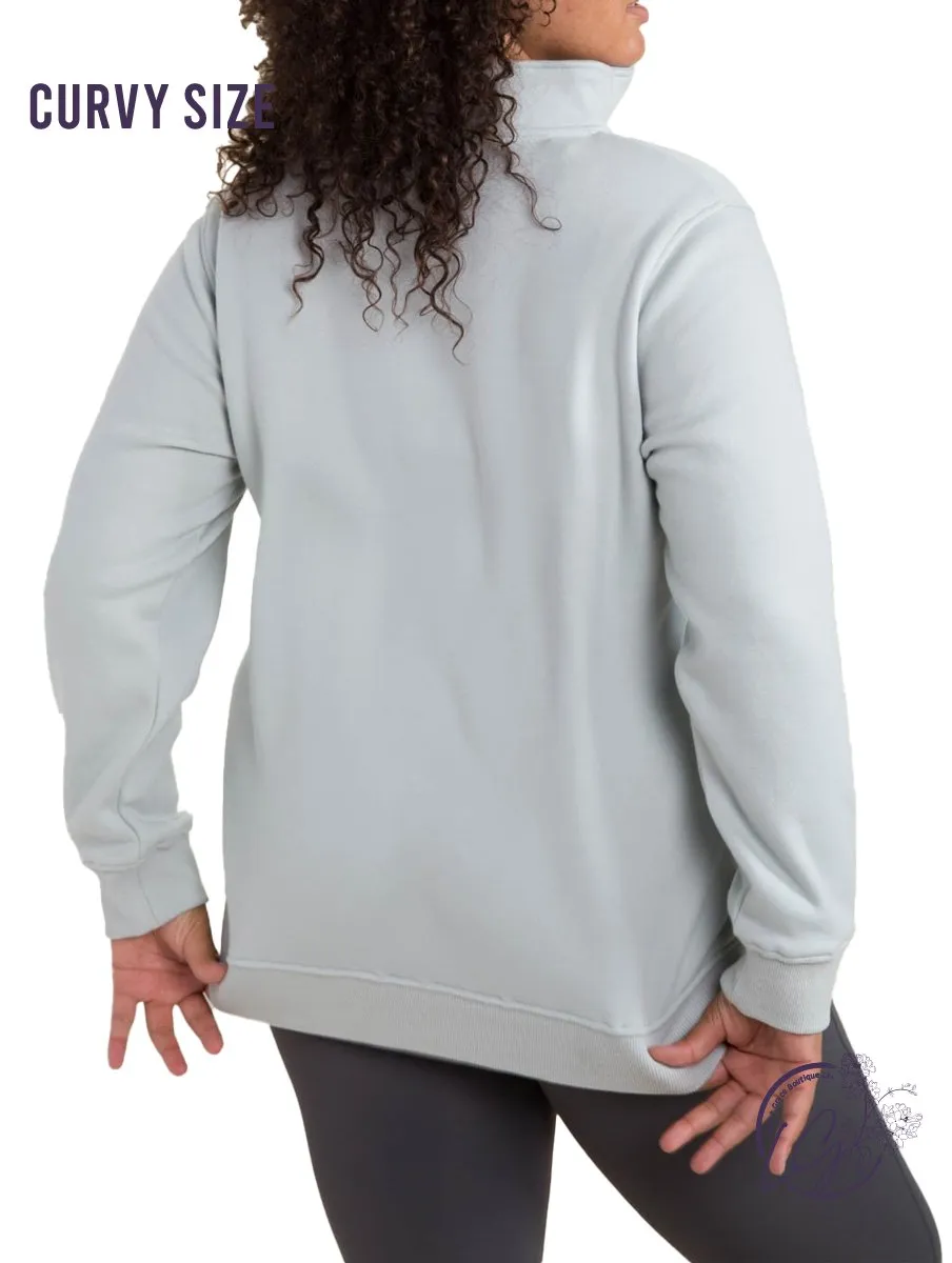 Curvy Double Raglan Active Half-Zipper Jacket