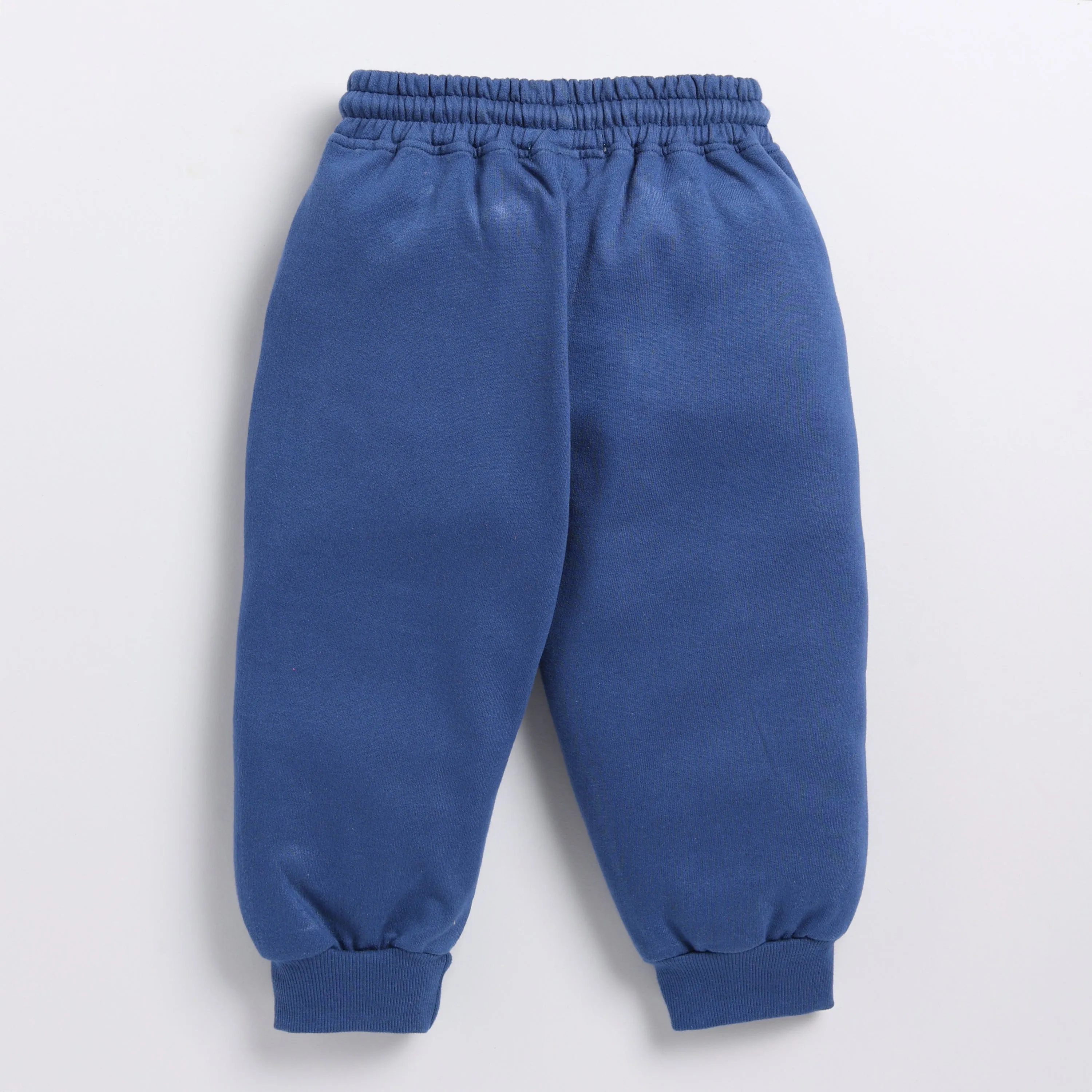 Dark Blue Organic Blue Sweatshirt & Jogger Set