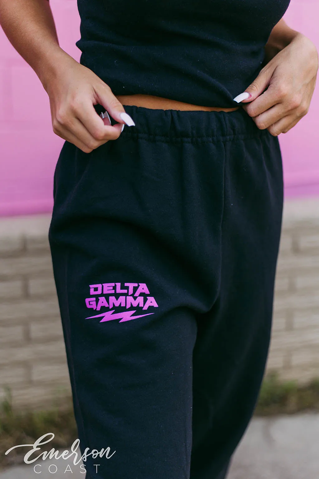 Delta Gamma Ribbed Tank and Jogger Set