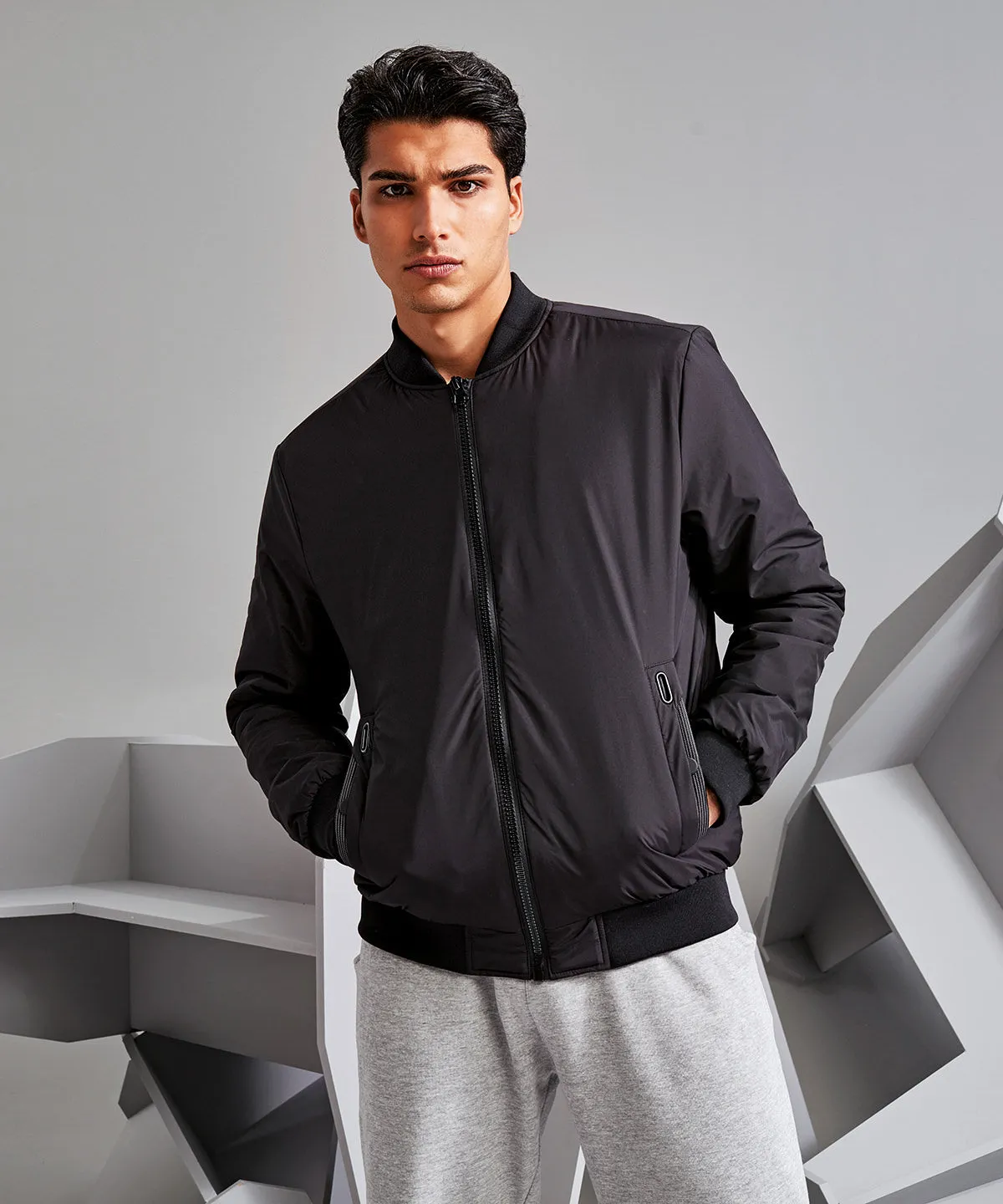 Delta plain bomber jacket | Black