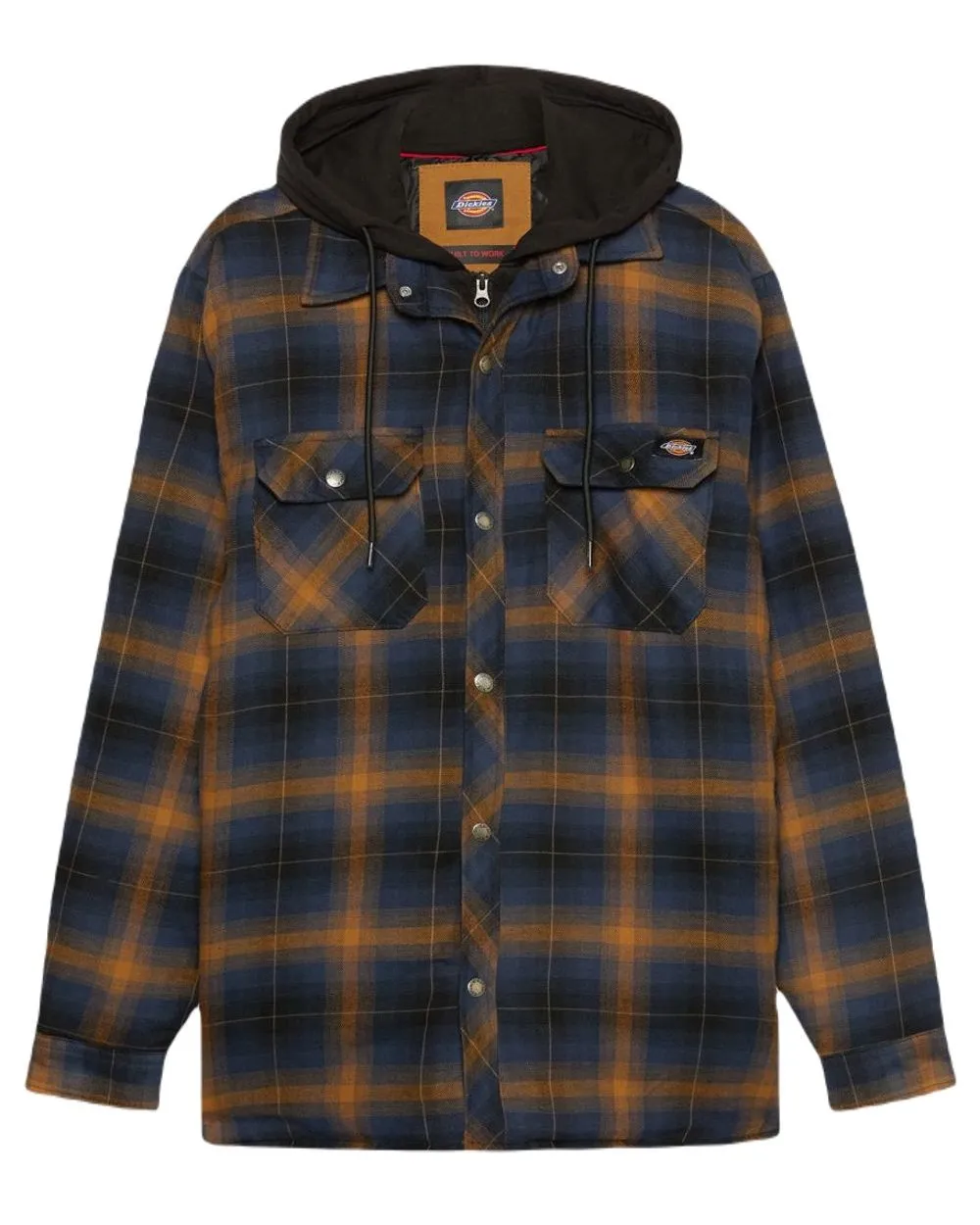 Dickies Fleece Hood Flannel Shirt Jacket