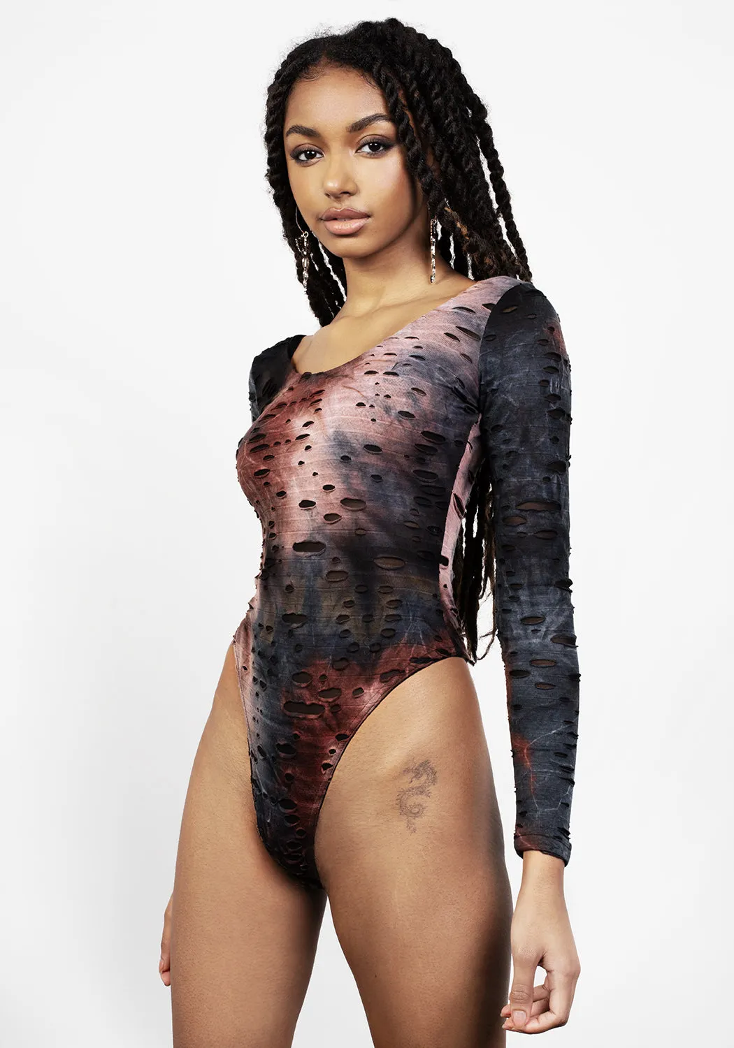 DISTRESSED JERSEY BODYSUIT