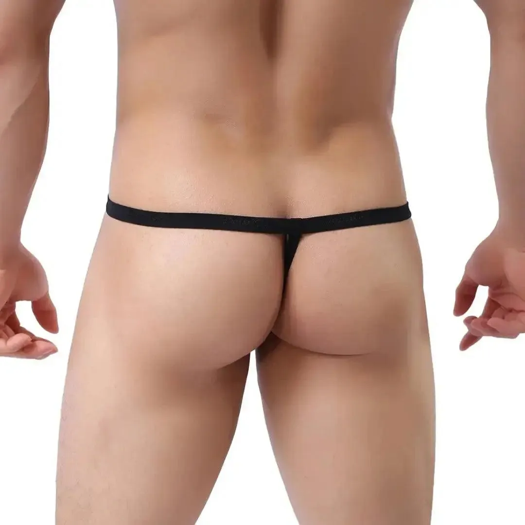 DomiGe Men's Thong Adjustable String Branded Elastic T-Back Underwear