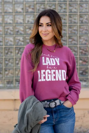 Don't Be A Lady Ribbed Graphic Crewneck