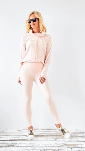 Essential Solid Leggings - Pearl Blush