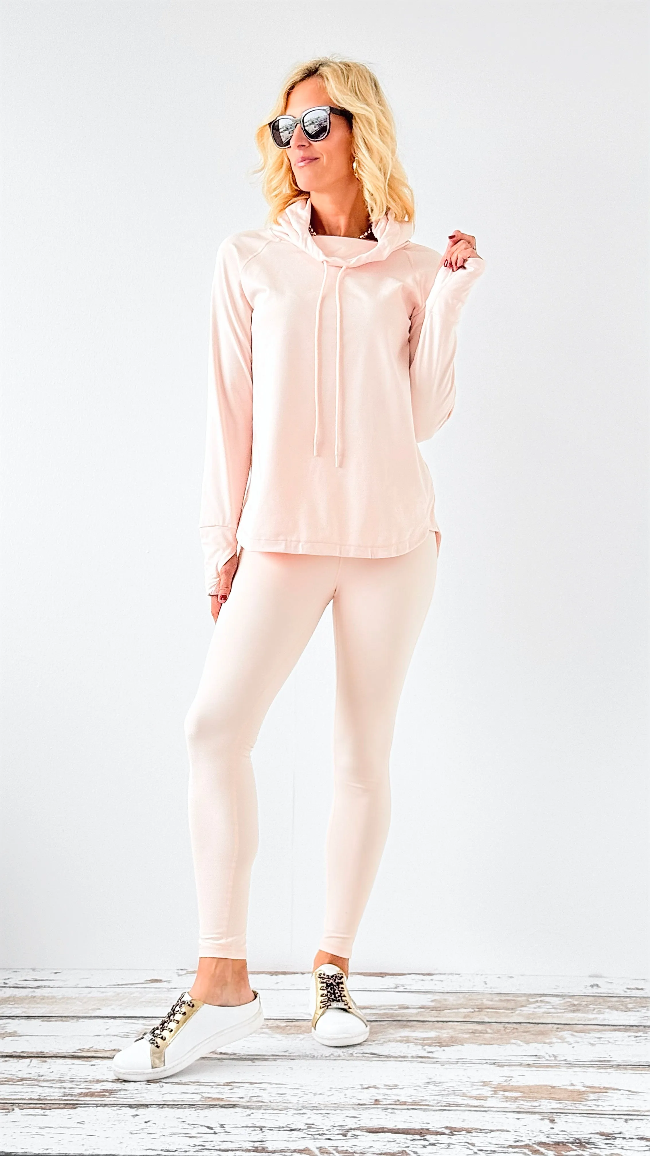 Essential Solid Leggings - Pearl Blush