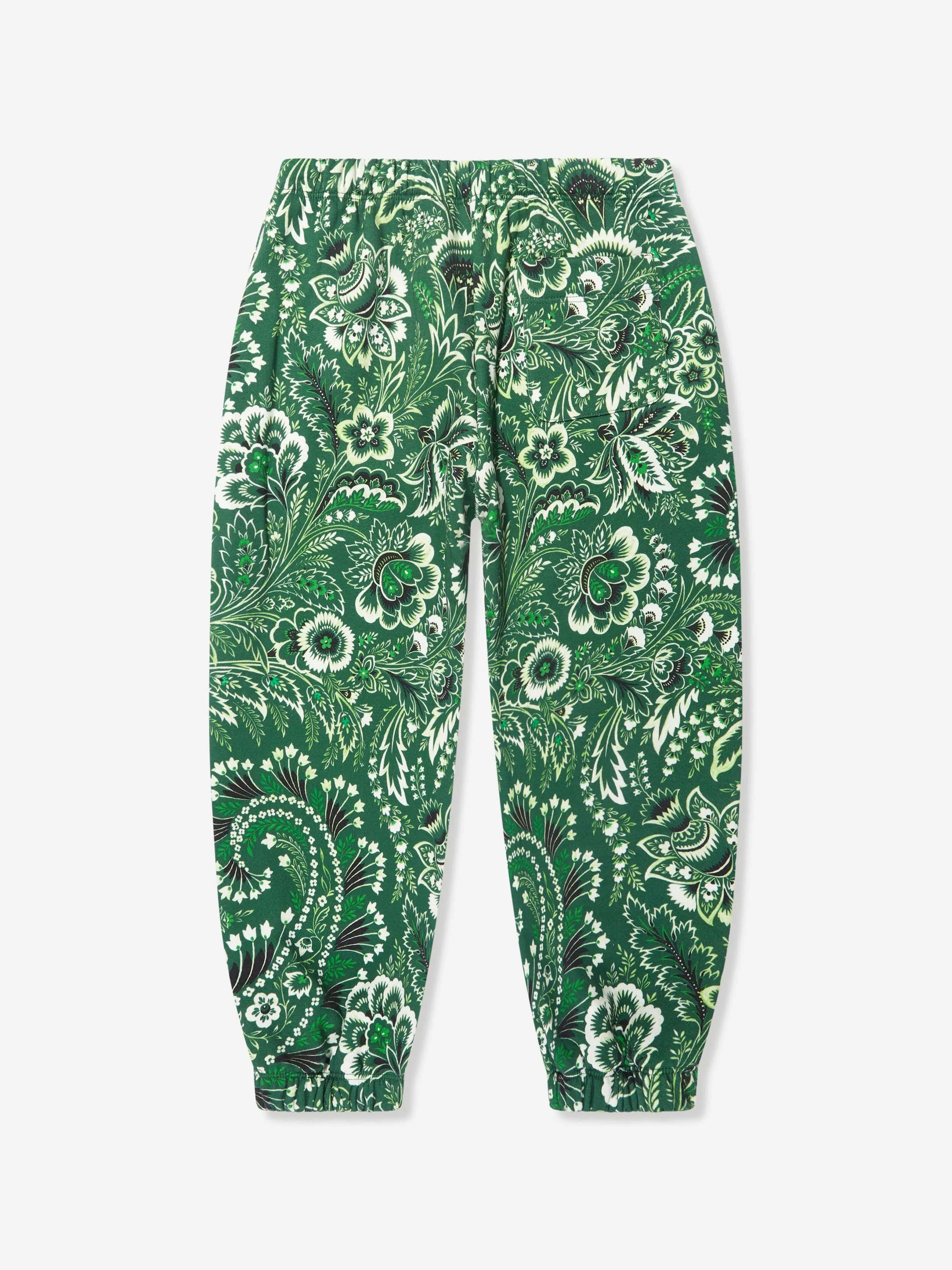 Etro Boys Floral Paisley Joggers in Green