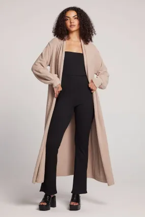 Eveee Toasted Coconut Maxi Cardigan