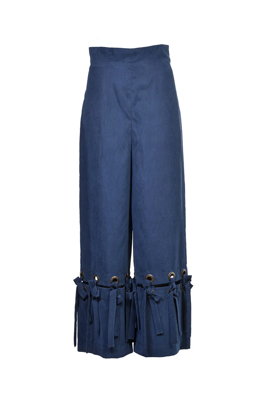 f by Faina Navy Wide-Leg Pants