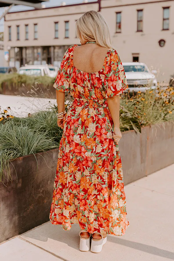 Fall Harvest Floral Maxi Dress Curves