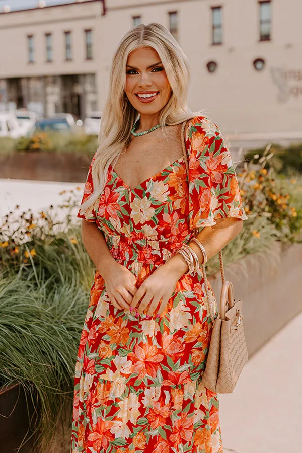 Fall Harvest Floral Maxi Dress Curves