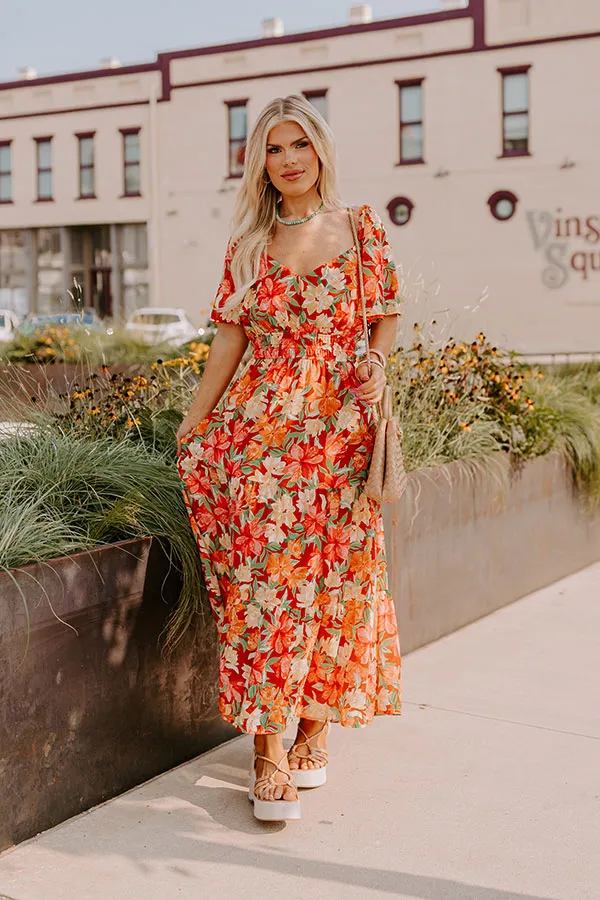 Fall Harvest Floral Maxi Dress Curves