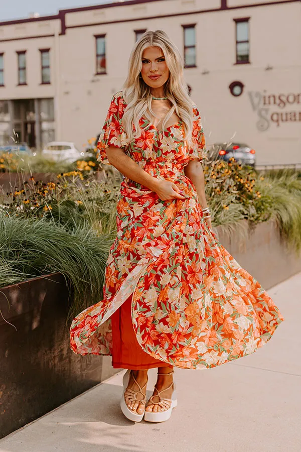 Fall Harvest Floral Maxi Dress Curves