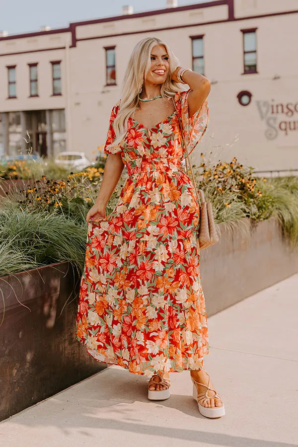 Fall Harvest Floral Maxi Dress Curves