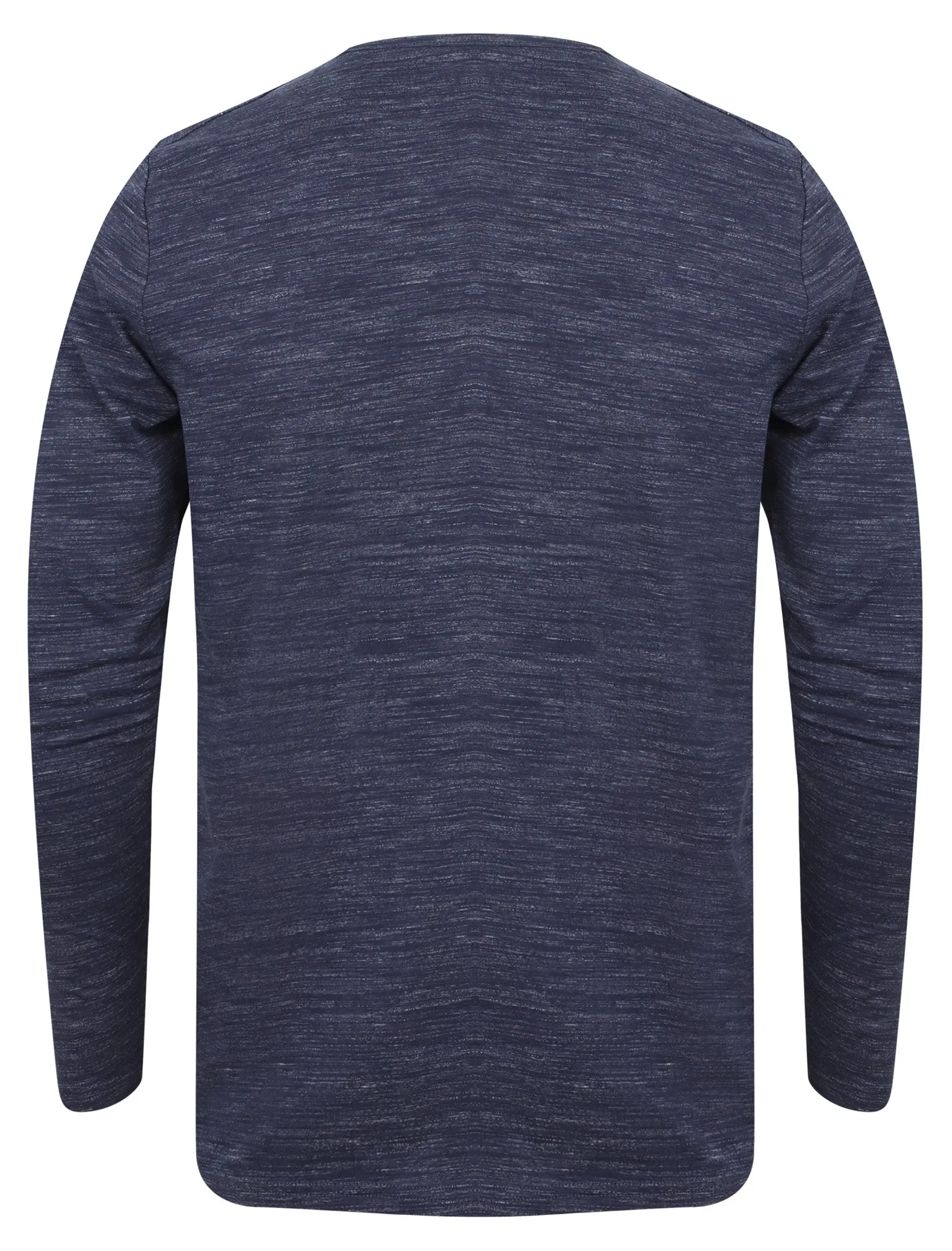 Felter Space Dye Mock Insert Long Sleeve Top In Midnight Blue - Dissident