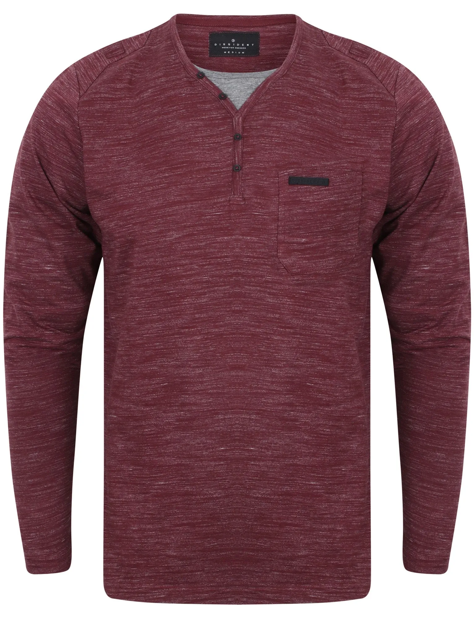 Felter Space Dye Mock Insert Long Sleeve Top In Mulled Wine - Dissident