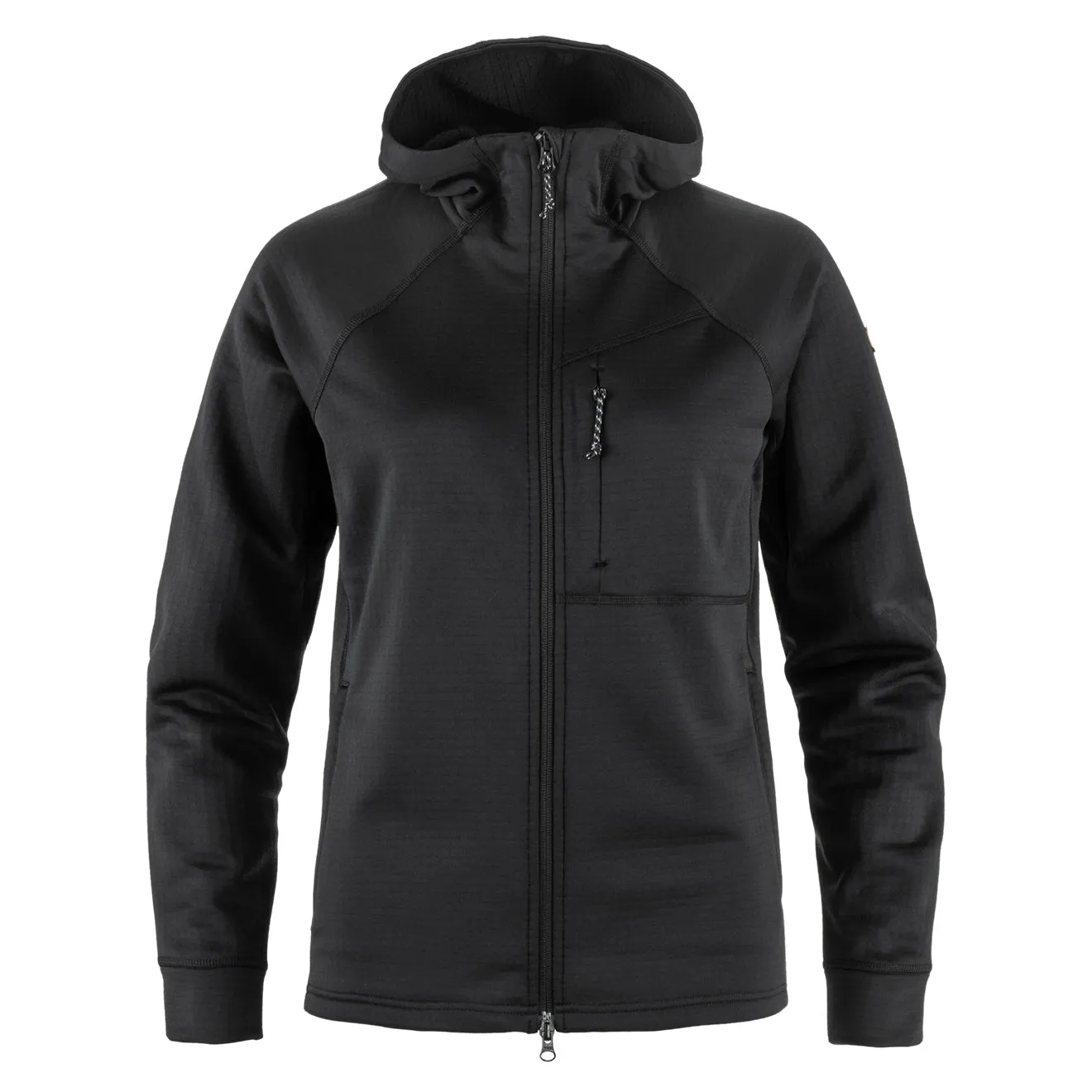 Fjallraven Womens Abisko Grid Fleece Hoodie Black