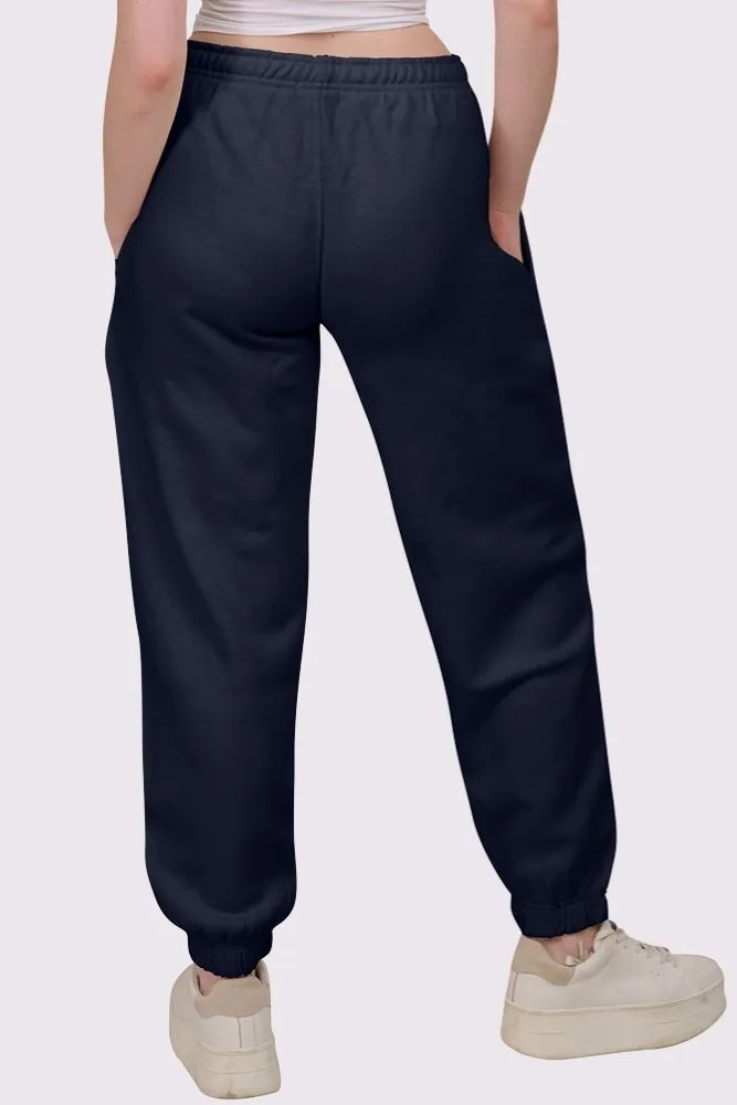 Fleece Full Length Closed Hem Jogging Bottoms