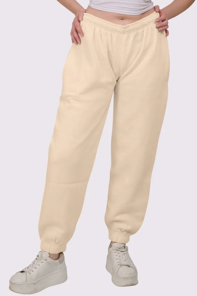 Fleece Full Length Closed Hem Jogging Bottoms