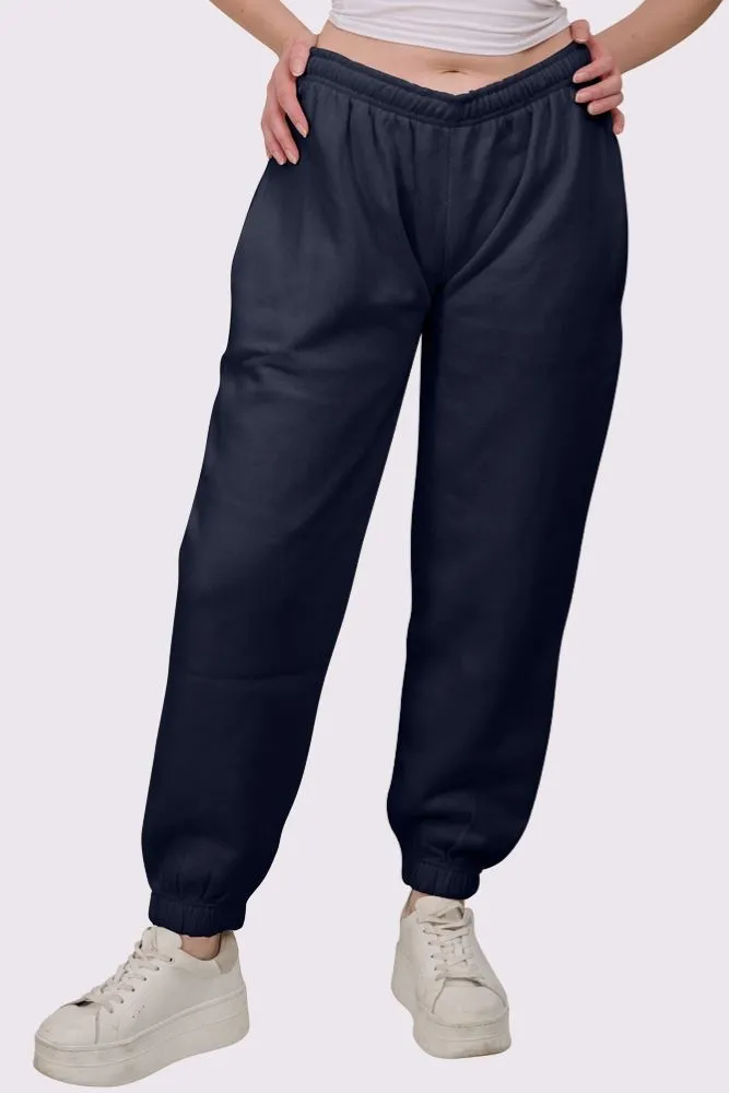 Fleece Full Length Closed Hem Jogging Bottoms