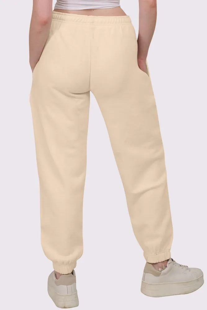 Fleece Full Length Closed Hem Jogging Bottoms