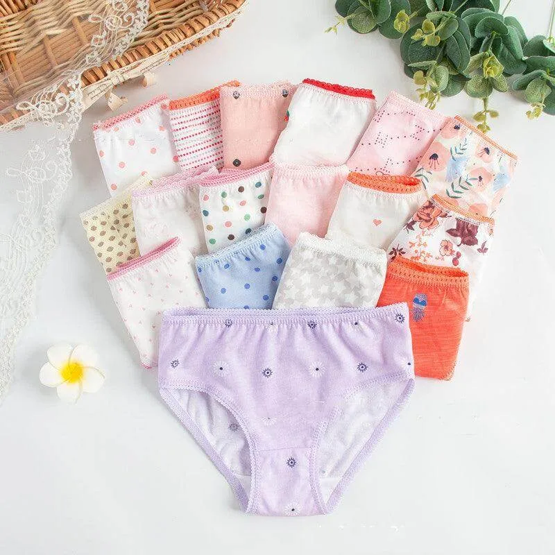 Floral Print Kids' Triangle Underwear Set