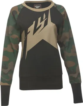 FLY RACING CREW LADIES PULLOVER HOODIE CAMO X-2X 358-01012