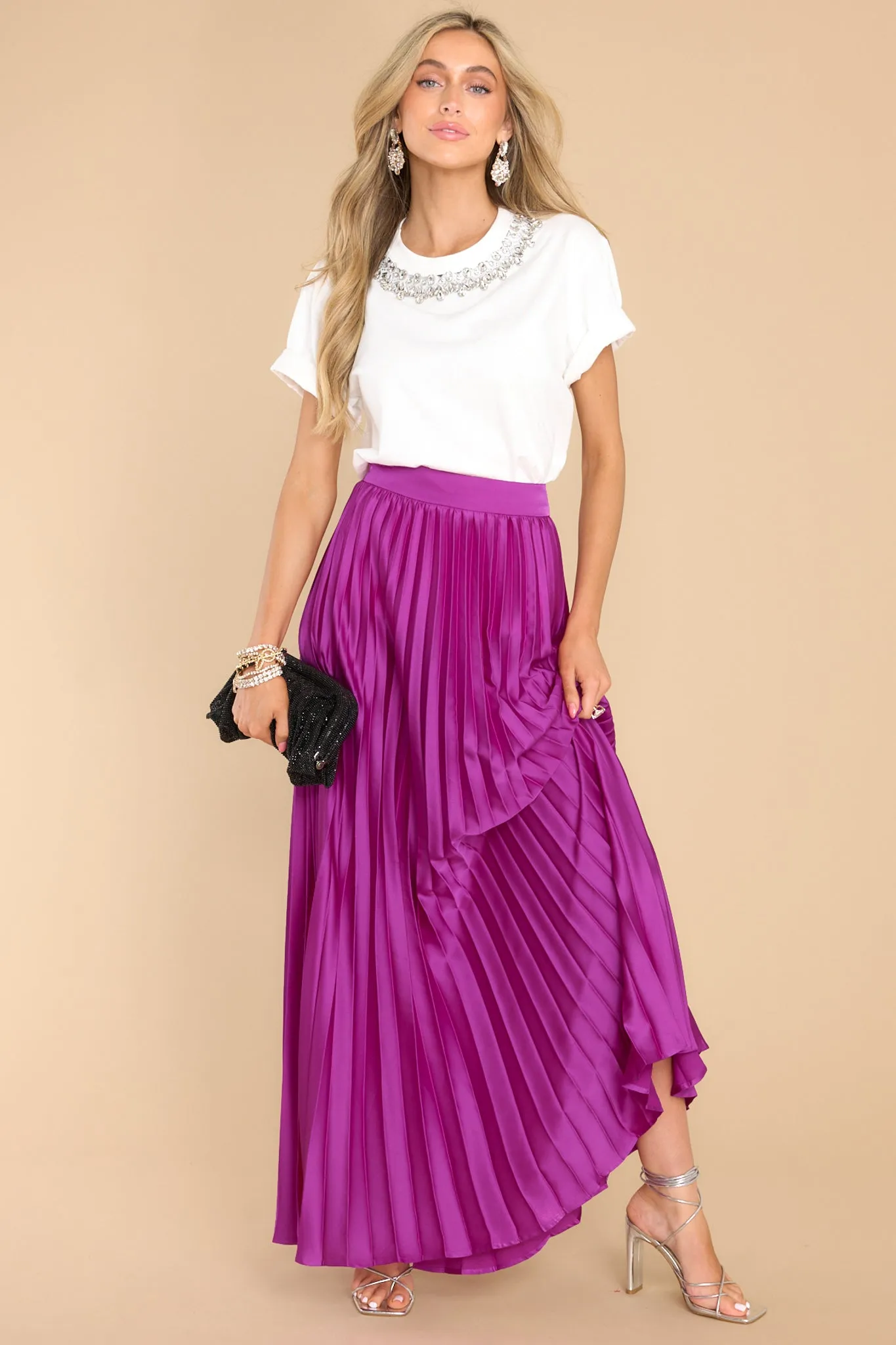 Four Elements Magenta Maxi Skirt