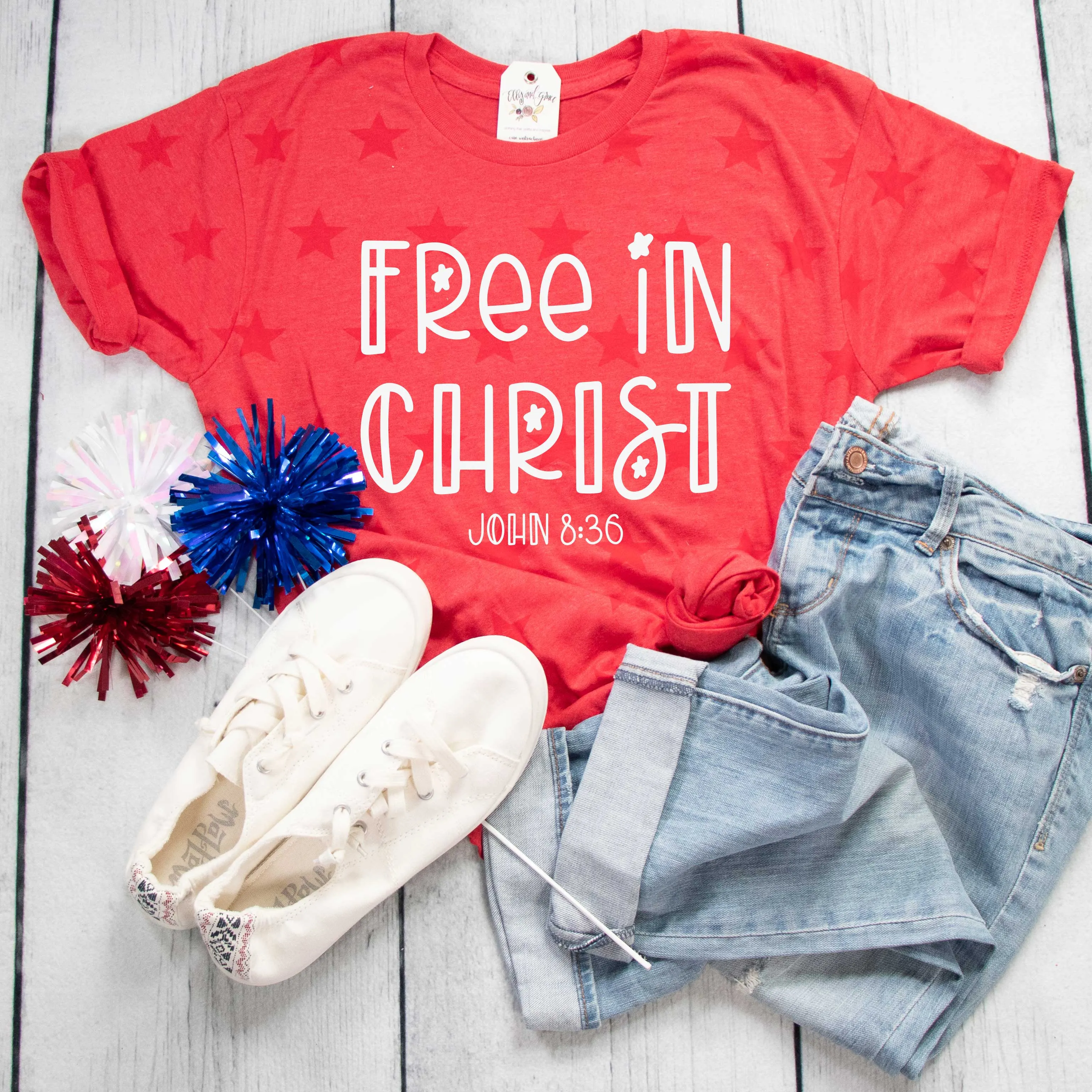 Free in Christ Star Unisex Tee