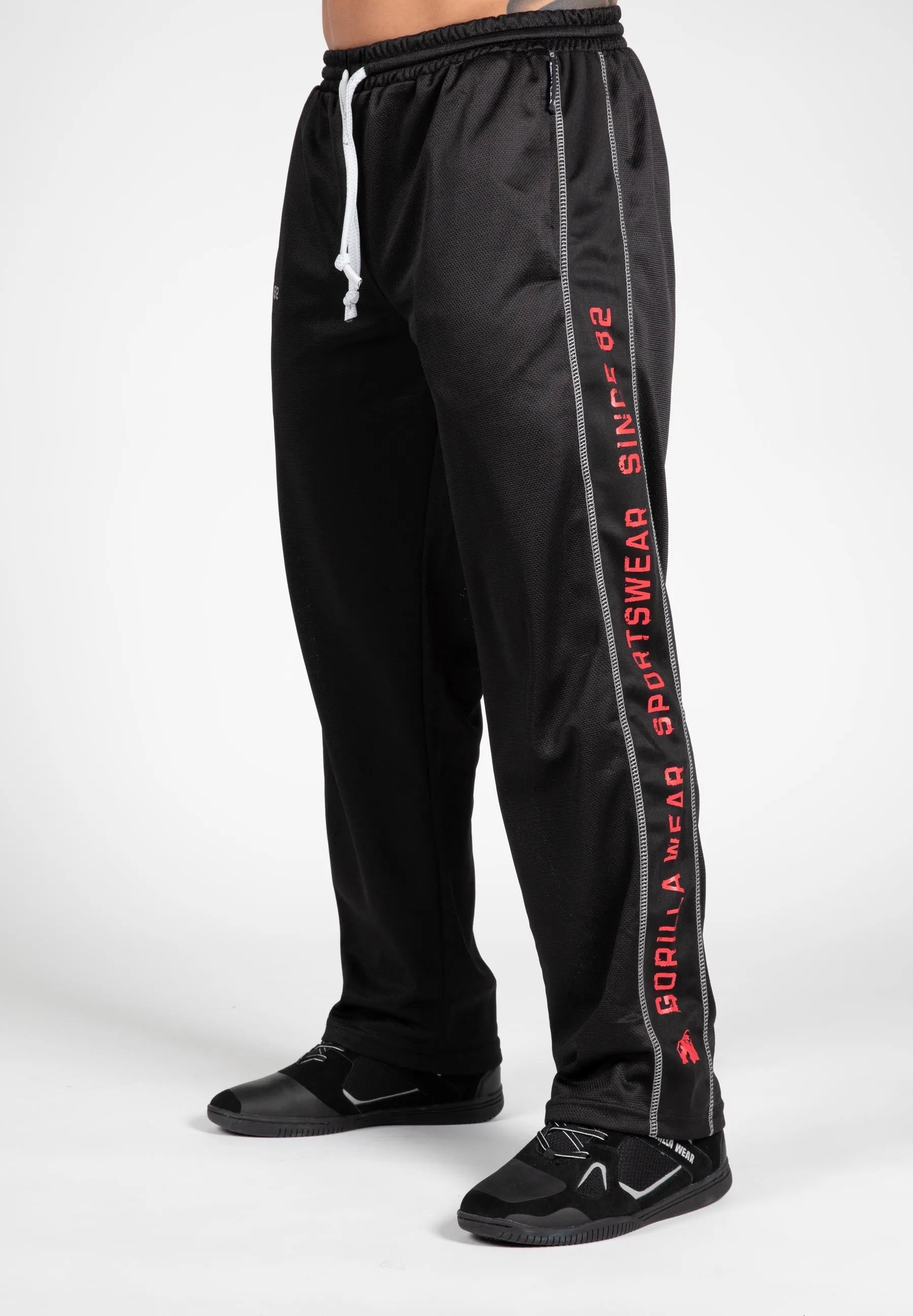 Functional Mesh Pants - Black/Red