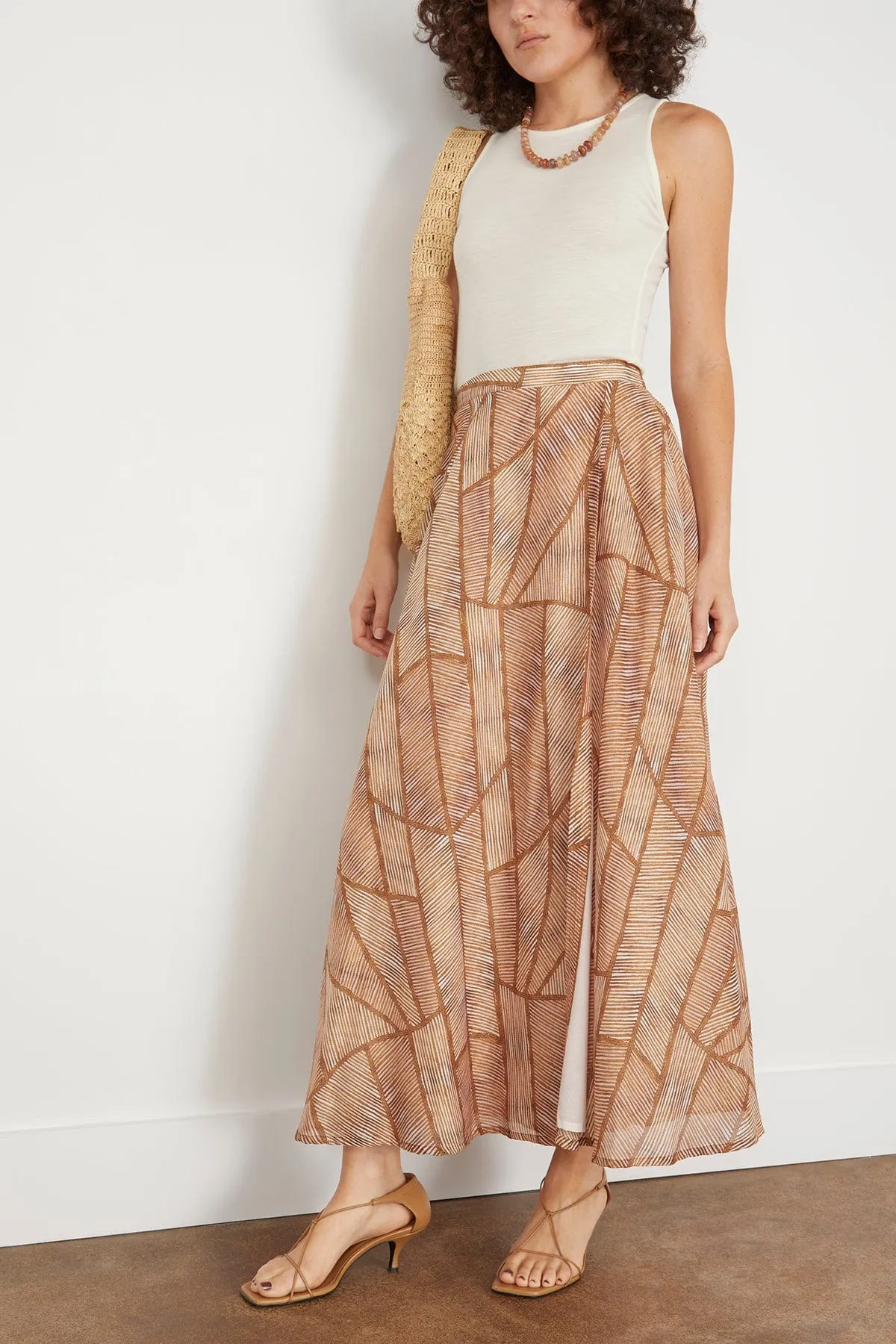 Gable Skirt in Gold Geode