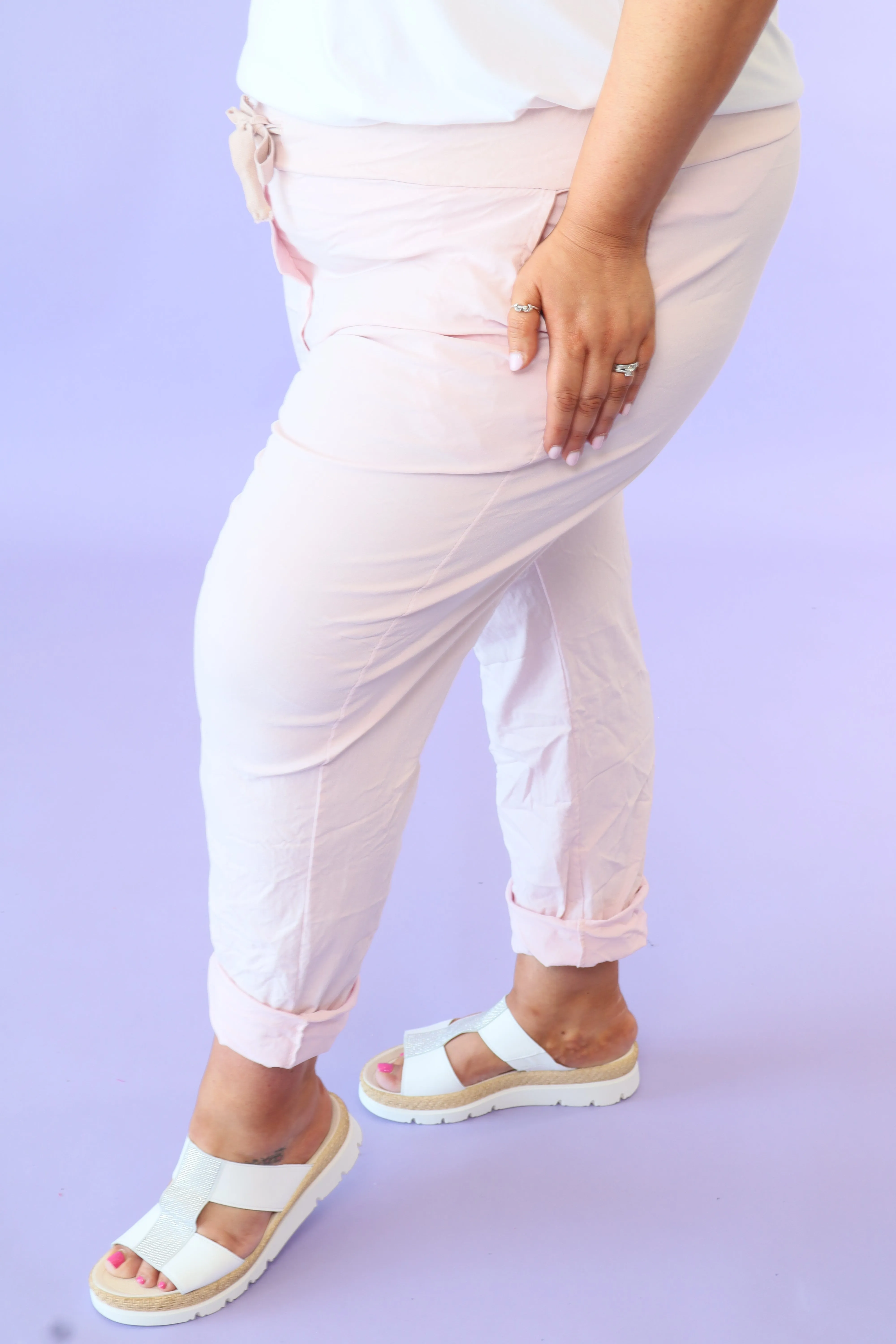 Grace Jogger in Baby Pink