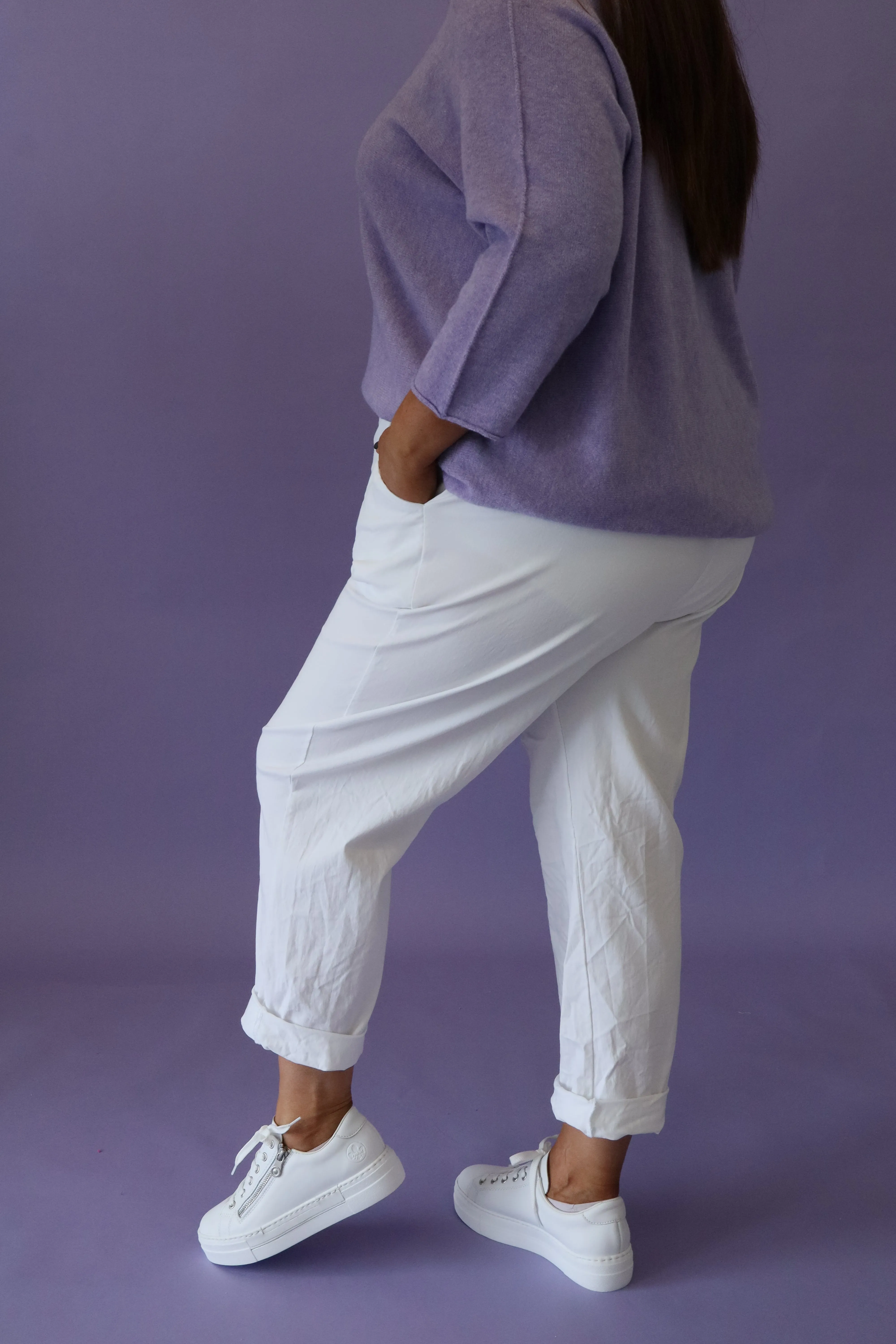 Grace Jogger in White