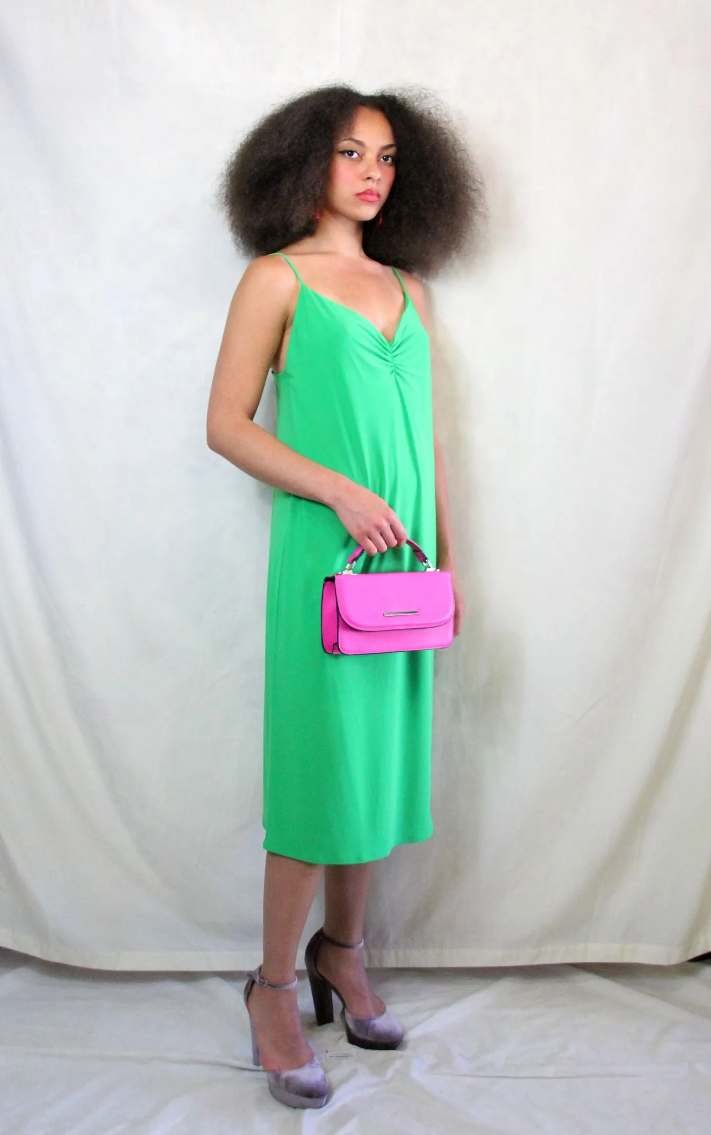 Green Summer slip dress