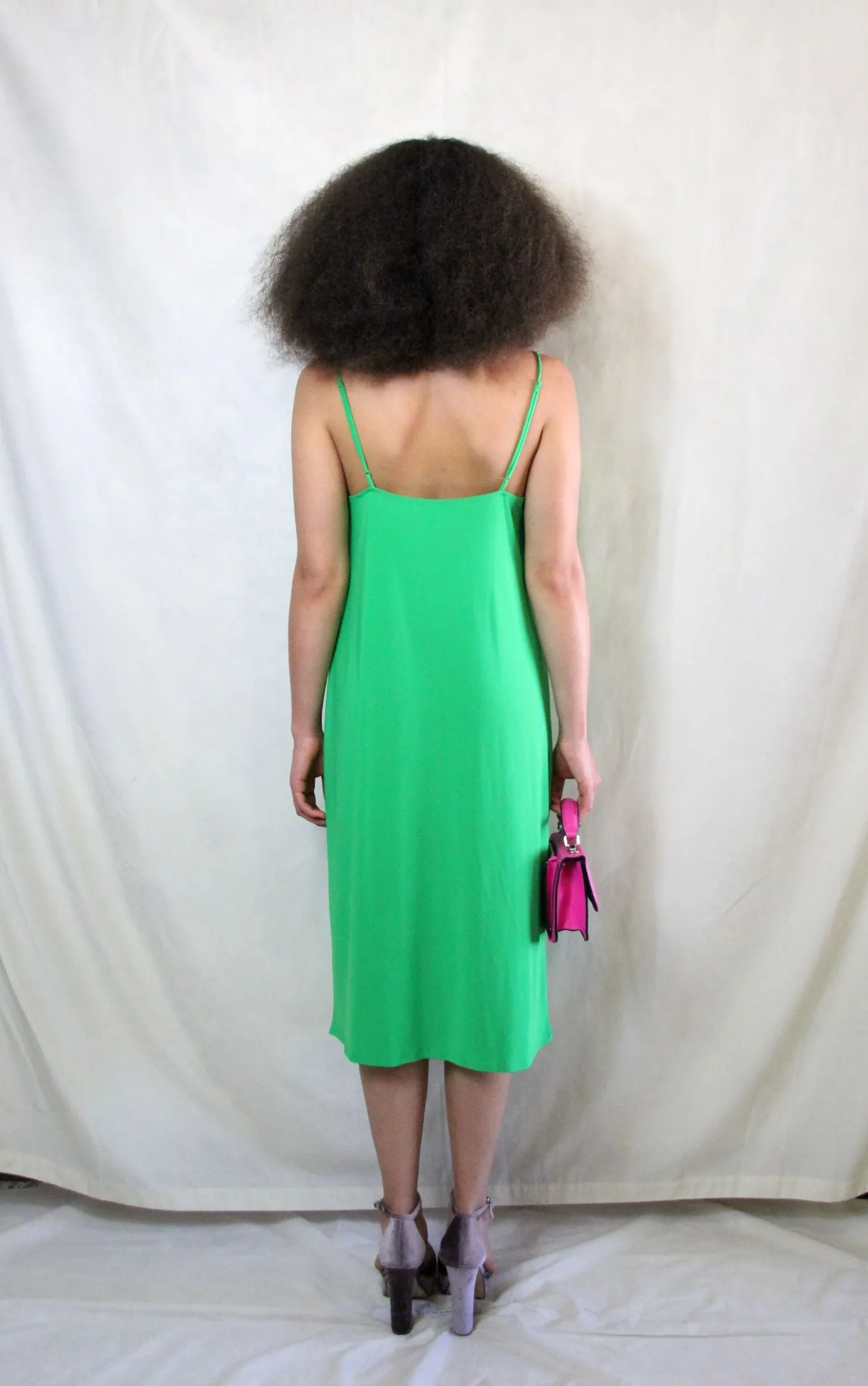 Green Summer slip dress