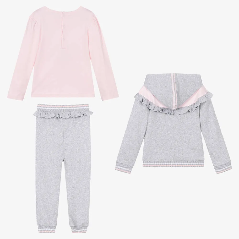 Grey and Pink Jogsuit