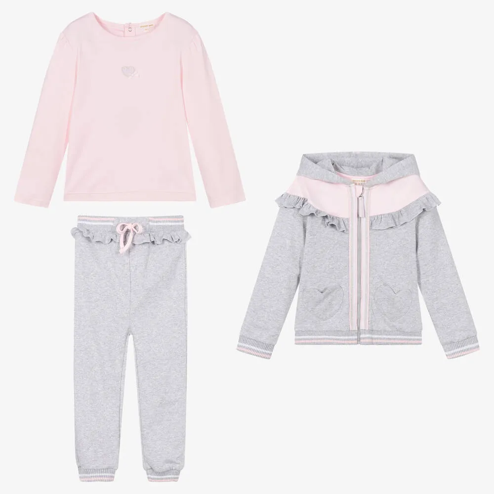 Grey and Pink Jogsuit