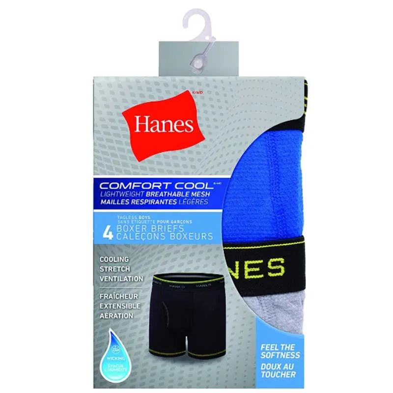 Hanes Boys 4 pack Mesh Boxer Briefs