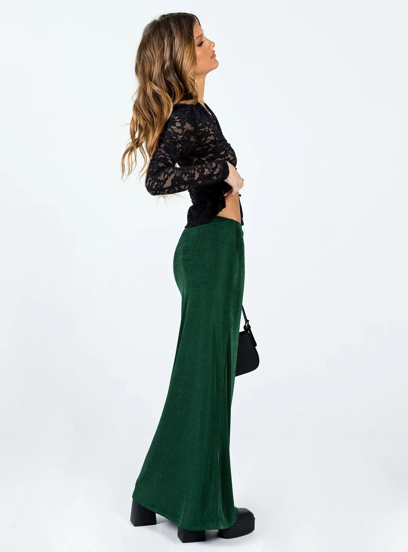 Harriette Maxi Skirt Forest Green