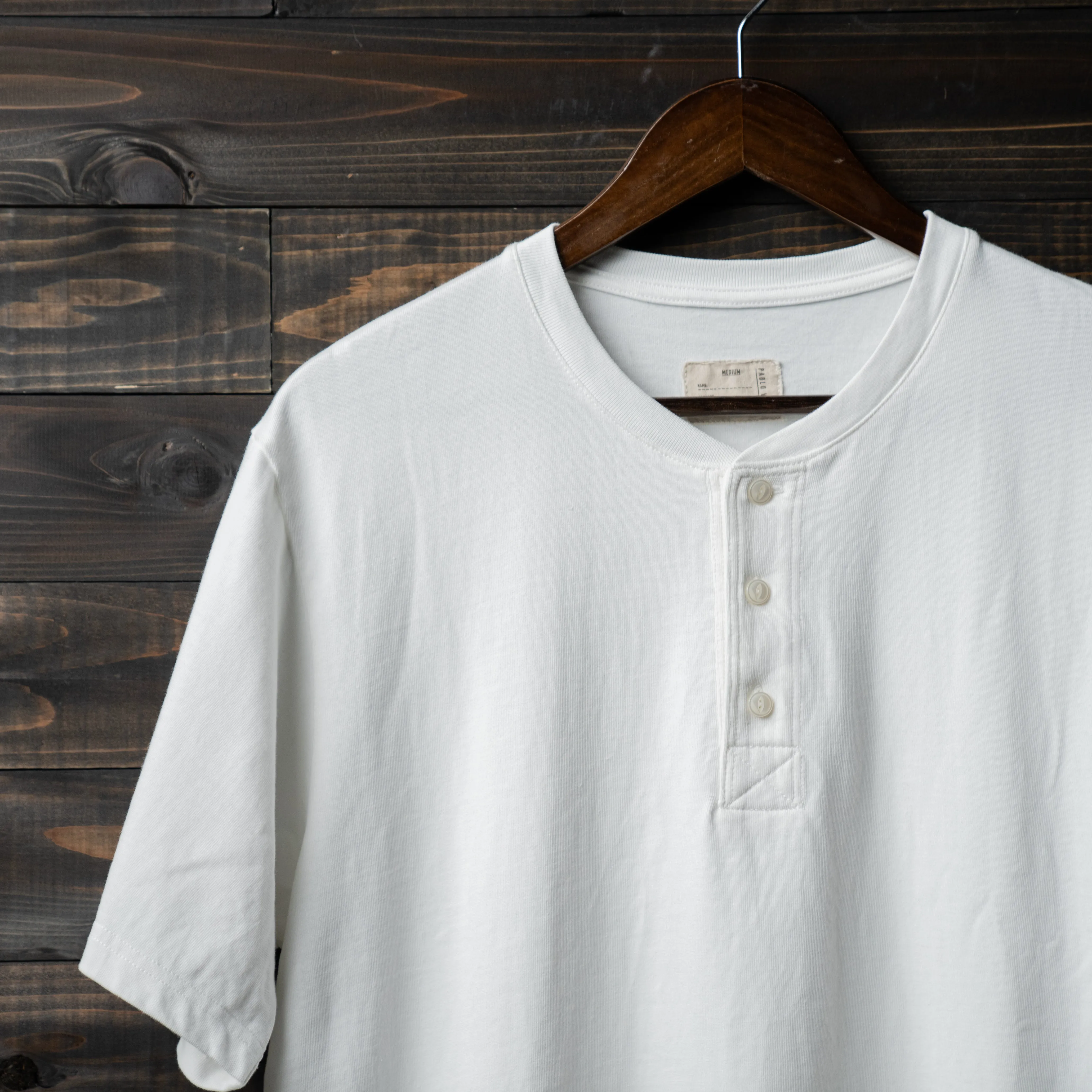 Henley neck t-shirt