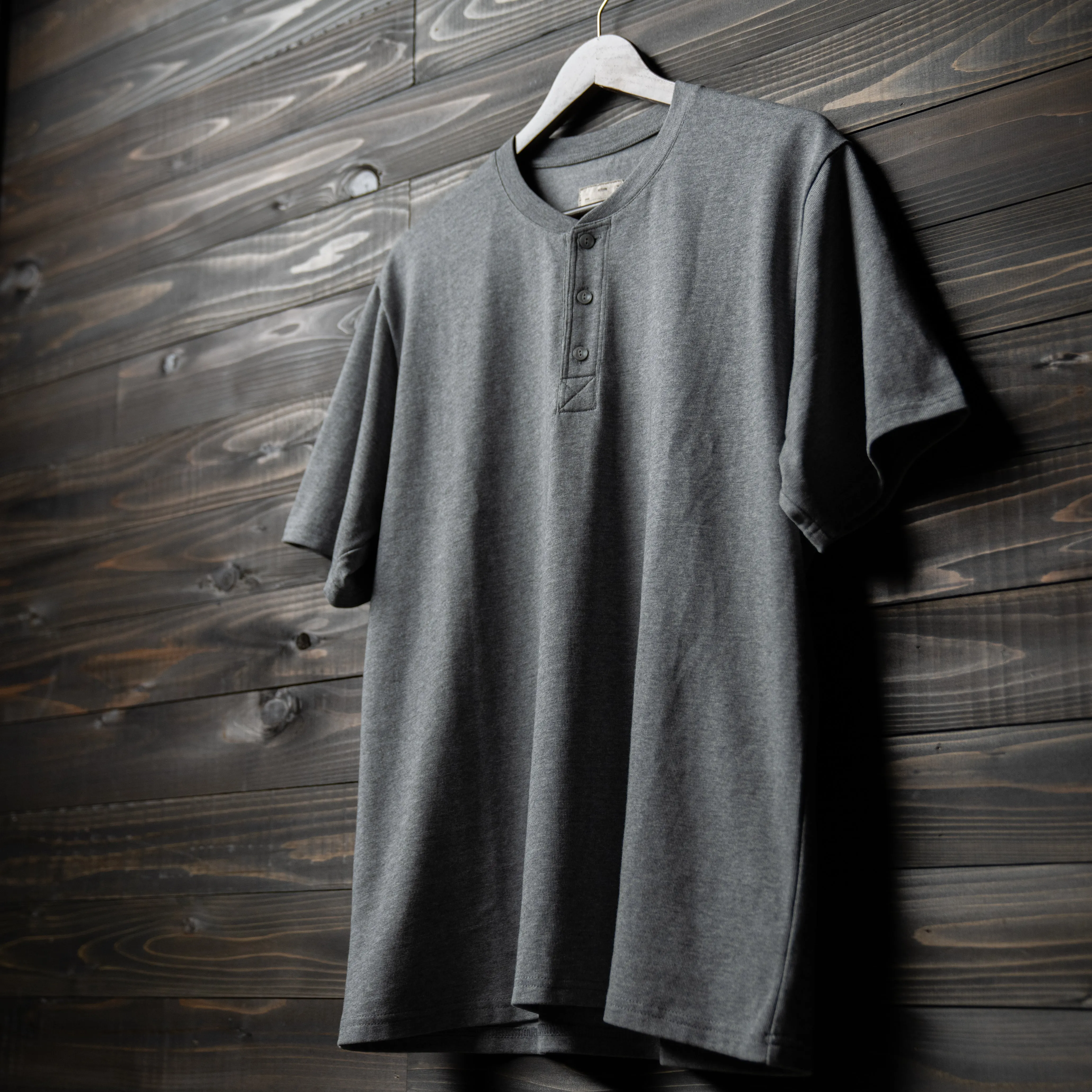 Henley neck t-shirt