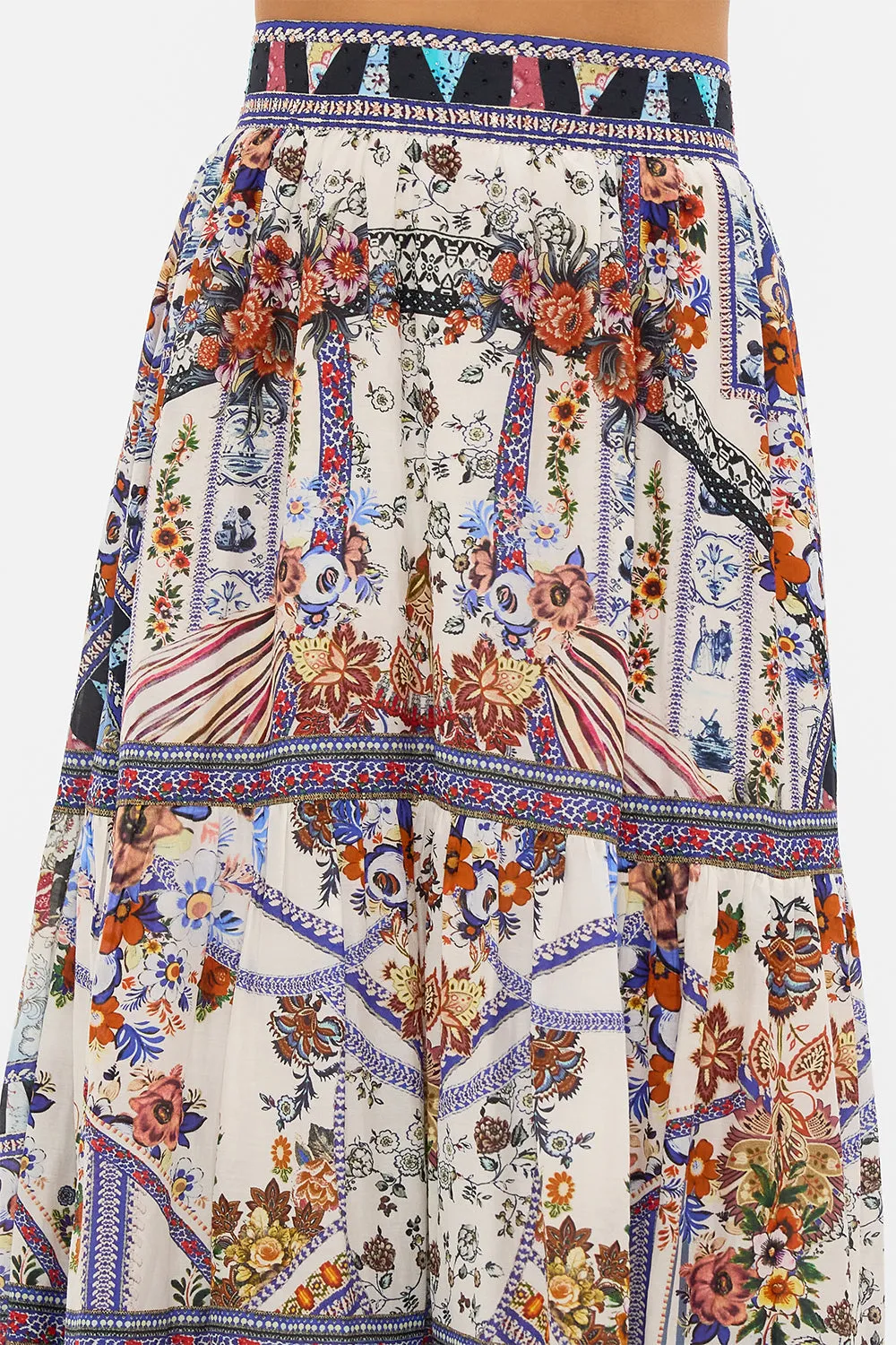 HIGH WAISTED TIERED SKIRT MY FOLK ART HEART