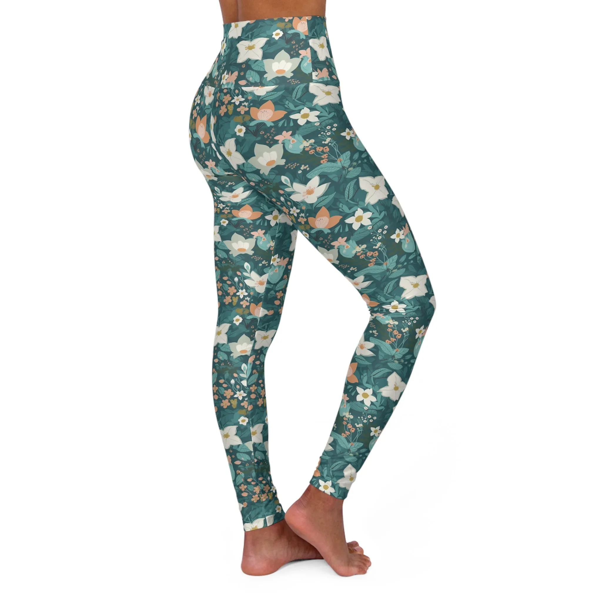 High Waisted Yoga Leggings - USA