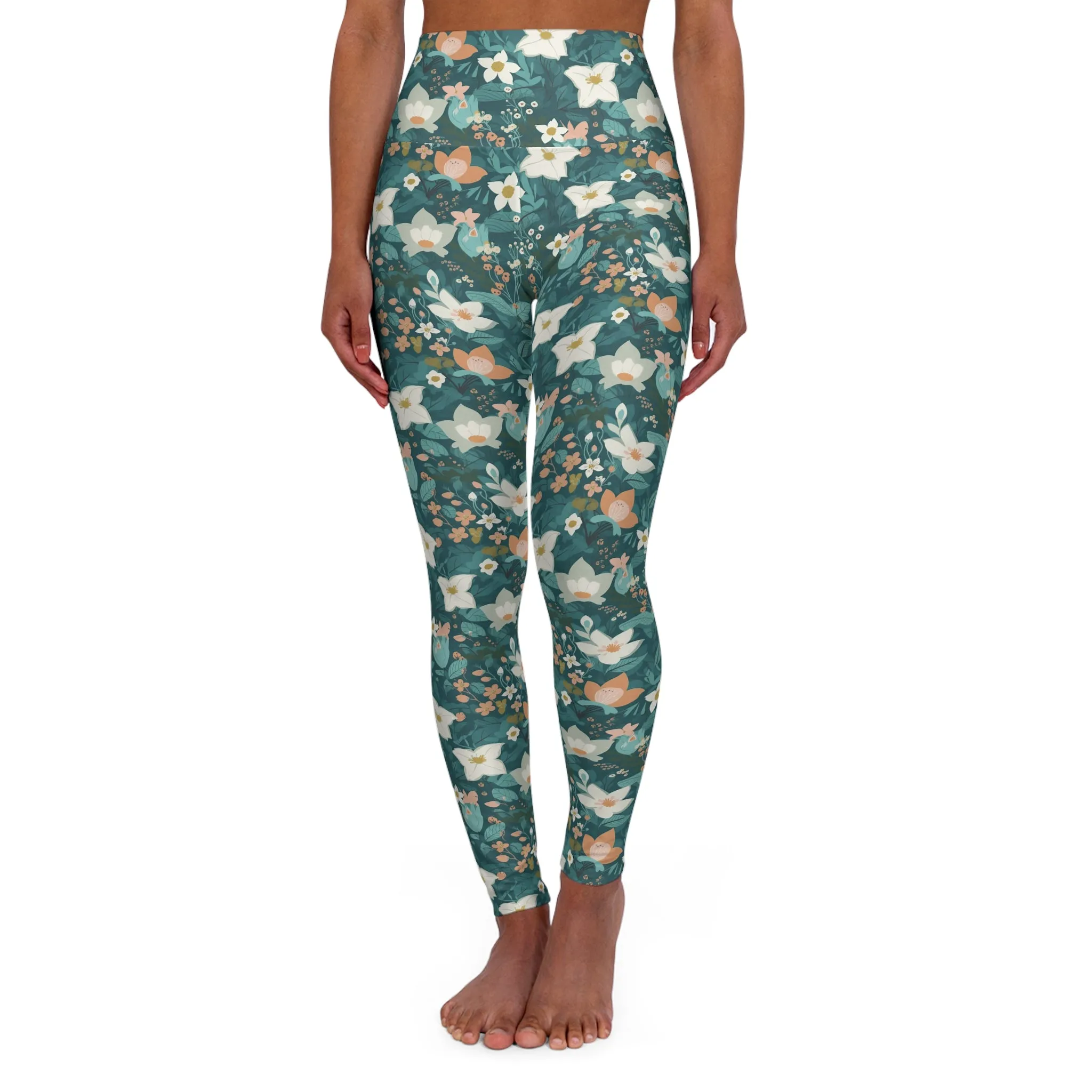 High Waisted Yoga Leggings - USA