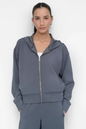 HIGHLINE RIB FULL ZIP HOODIE WITH POCKETS