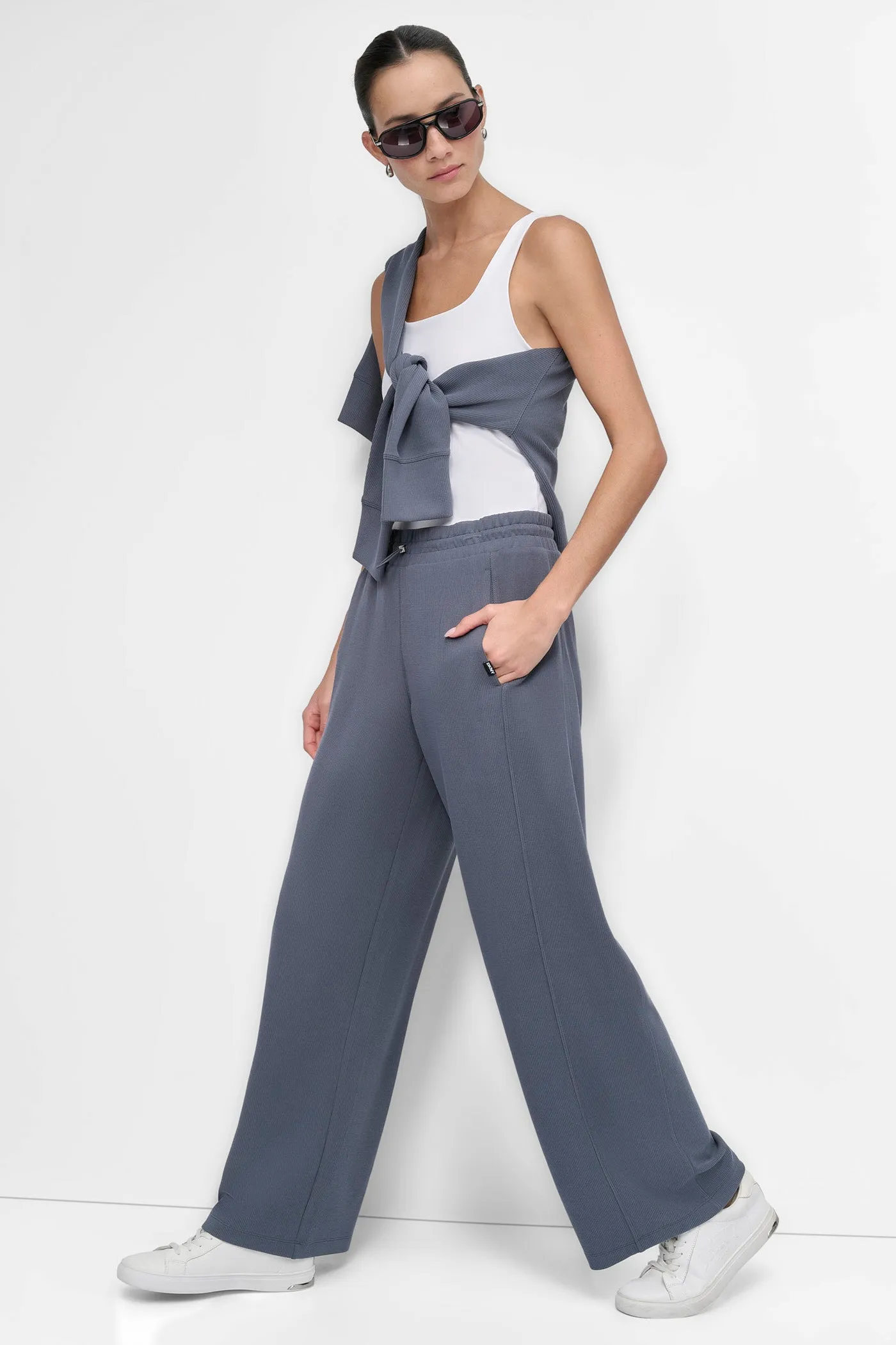 HIGHLINE RIB HIGH WAIST WIDE LEG 30IN PANT